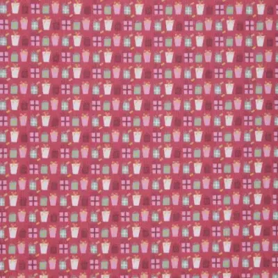 Mint Green Christmas Presents Gifts Retro Christmas Fabric 100% Cotton Egyptian Tight Woven