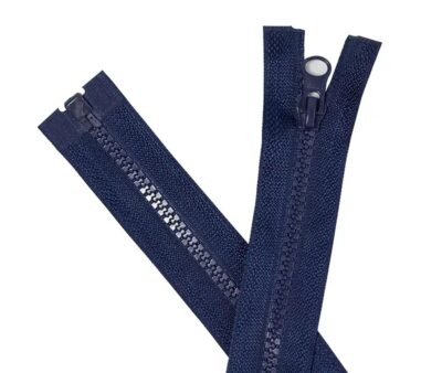 24"/61cm Navy Blue Chunky Open Ended Zip