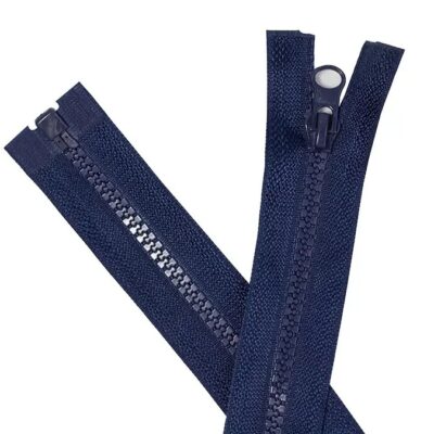 24"/61cm Navy Blue Chunky Open Ended Zip