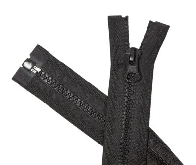 30"/76cm Black Chunky Open Ended Zip