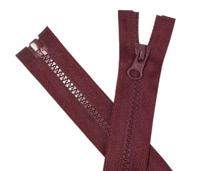 24"/61cm Burgundy Chunky Open Ended Zip