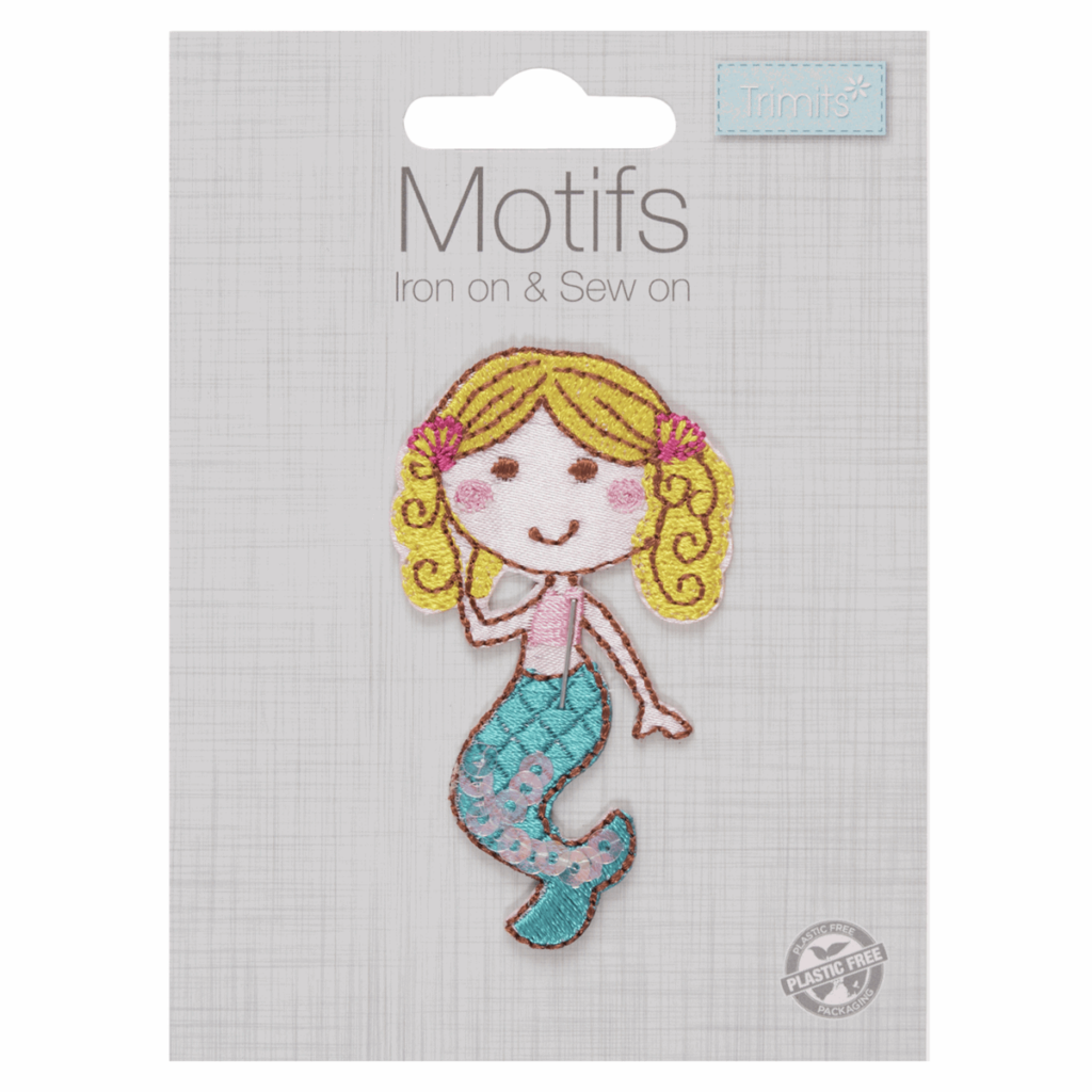 Mermaid Motif Iron on and Sew on Thimbles Fabrics & Crafts Shop Leicester