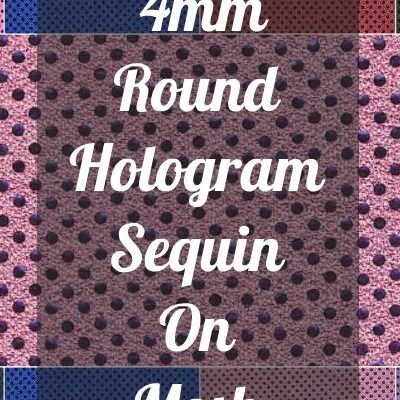 4mm Round Hologram Sequin On Mesh