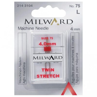 Milward Twin Stretch Machine Needles 4.0mm Size 75