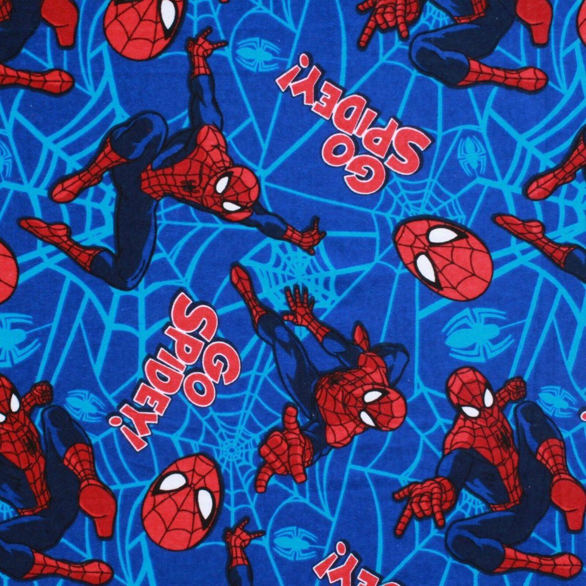 100% Cotton Snuggle Flannel - Go Spidey