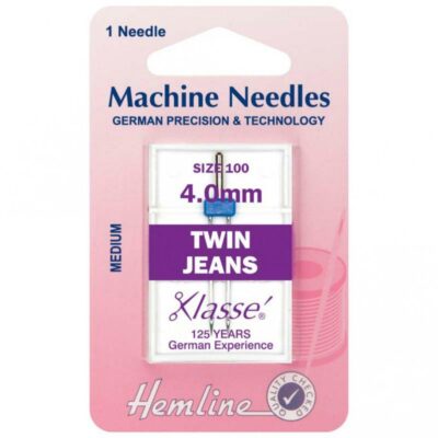 100/4.0mm Medium Twin Jeans Machine Needles