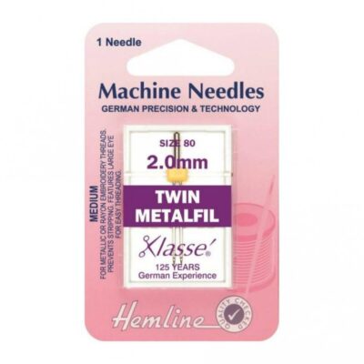80/2.0mm Medium Twin Metafil Machine Needles