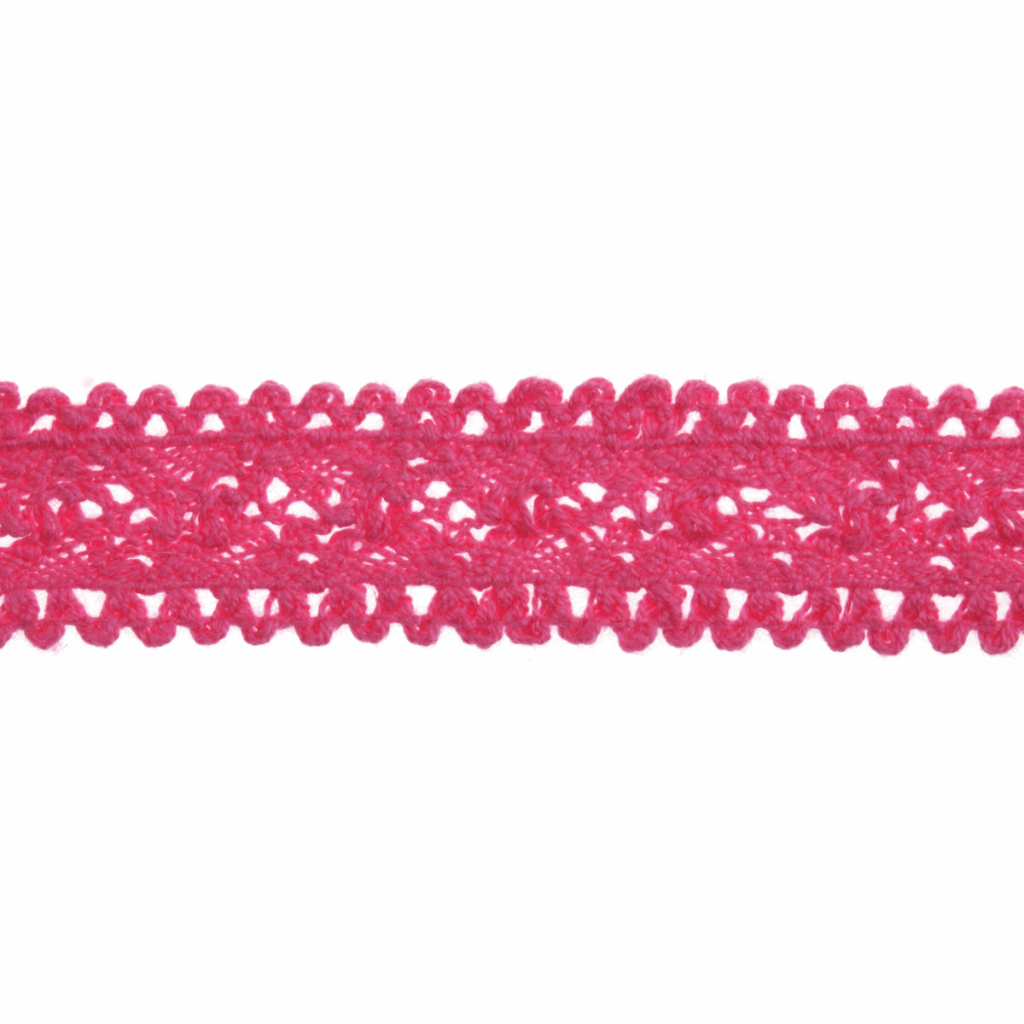 18mm Fuschia Cotton Lace Thimbles Fabrics and Crafts