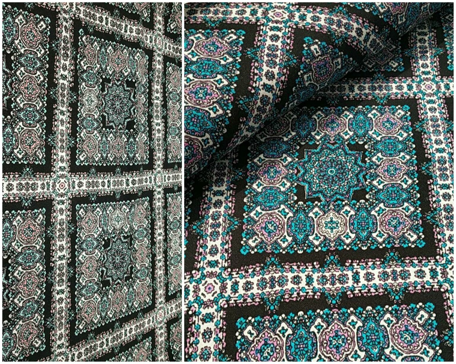 Viscose Traditional Moroccan Fabric Prints Water Resistant Fabric