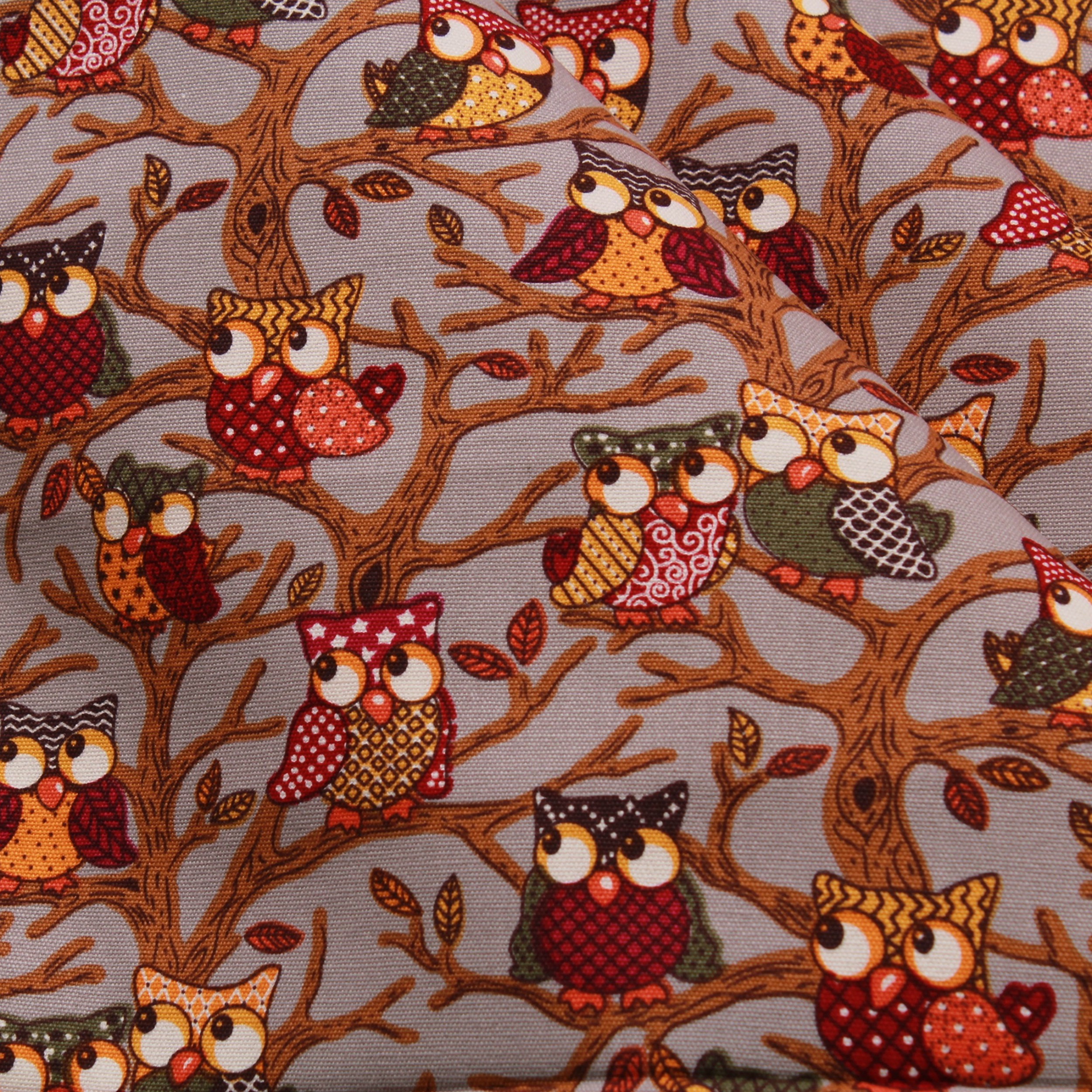 Other  Craft Fabric Fat Quarters Set Of 5 Owl Fabric Birds