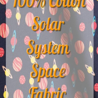 100% Cotton Quilting Fabric Solar system Space