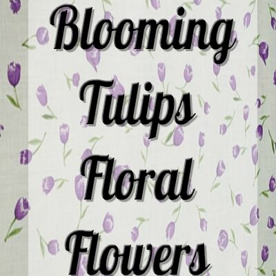Blooming Tulips Floral Flower Heads White Silhouettes