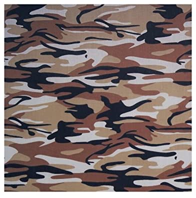 Brown Black Camouflage Polycotton Poplin Fabric Japanese Material Desert Dressmaking Shirts Clothes Crafts