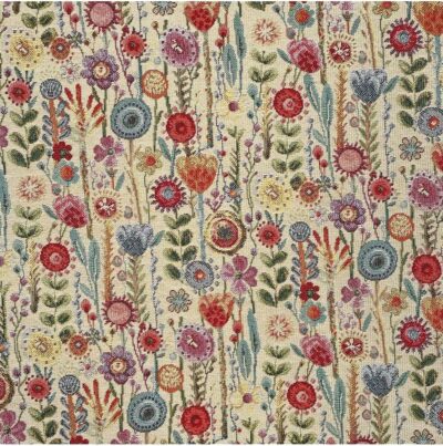 New World Woven Tapestry Fabric - Kew Gardens Cream