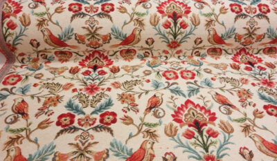 New World Tapestry Fabric - Birds William Cream