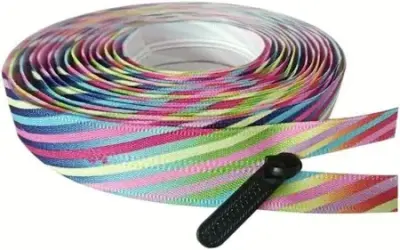 Invisible Rainbow Striped Concealed Zipper Puller