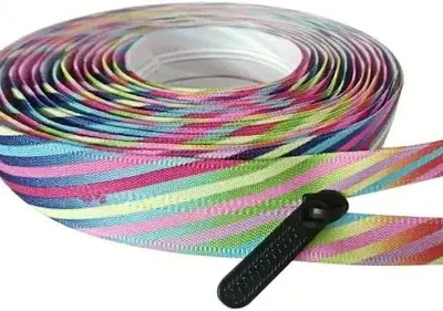 Invisible Rainbow Striped Concealed Zipper Puller
