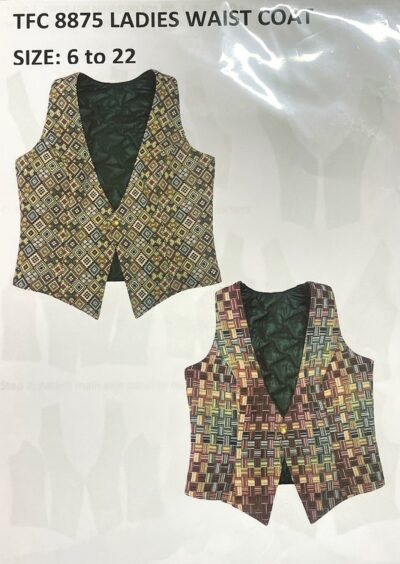 Ladies Waistcoat Pattern - Single Button - Image 5