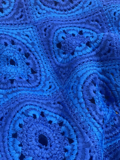 Granny Squares Crochet Fabric- Blue Ombre - Image 5