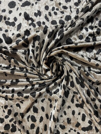 Dalmatian Abstract Spots Animal Print Ice Crushed Velvet - Image 2