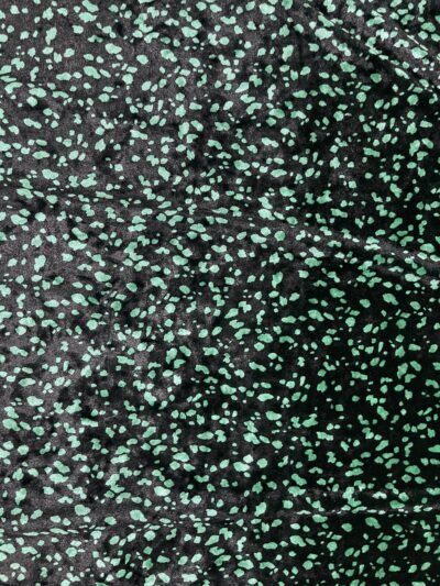 Green Abstract Spots Ice Crushed Velvet