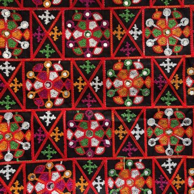 Geometrical ShapeTraditional Rajasthani Shisha Mirror Fabric