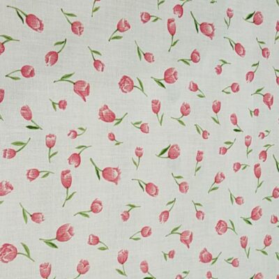 Blooming Tulips Floral Flower Heads White Silhouettes