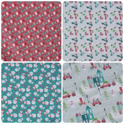 Teal Pink Retro Christmas