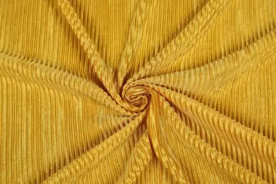 Fine Textured Accordion Plisse Silky Satin Fabric Pleated Frill Dress Material