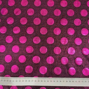 Pink Metallic Spot Lycra Jersey Fabric