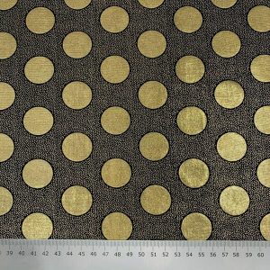 Yellow Metallic Spot Lycra Jersey Fabric