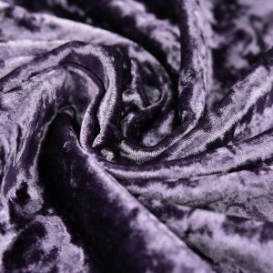 Amethyst Plain Crushed Velvet Fabric