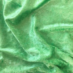 Apple Green Plain Crushed Velvet Fabric
