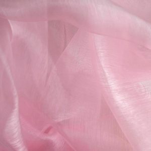 Baby Pink Plain Organza Fabric