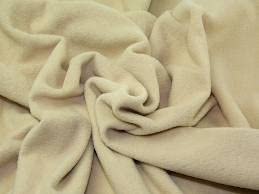 Beige Plain Antipil Fleece Fabric