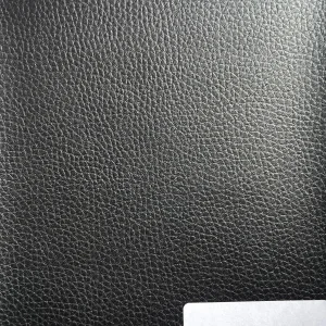 Black Plain Faux Leatherette Fabric