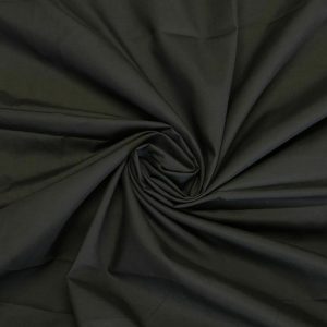 Black Plain Polycotton Fabric