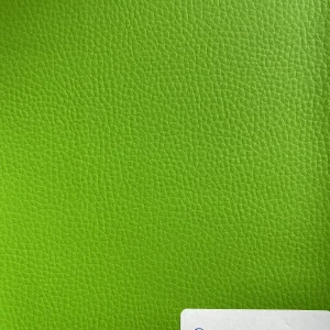 Bright Green Plain Faux Leatherette Fabric