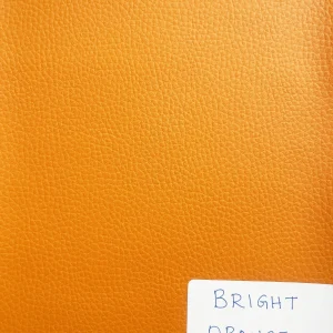 Bright Orange Plain Faux Leatherette Fabric