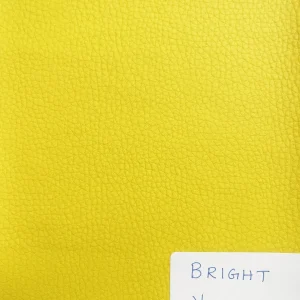 Bright Yellow Plain Faux Leatherette Fabric