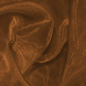 Brown Plain Organza Fabric