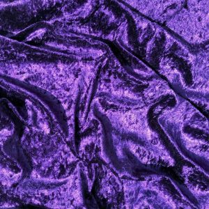 Cadbury Purple Plain Crushed Velvet Fabric
