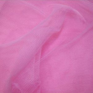 Candy Pink Plain Dress Net