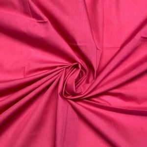 Cerise Plain Polycotton Fabric