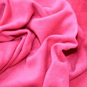 Cerise Pink Plain Antipil Fleece Fabric