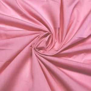 Coral Pink Plain Polycotton Fabric