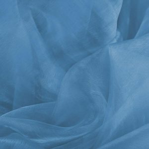 Cornflower Plain Organza Fabric