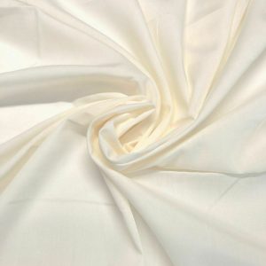 Cream Plain Polycotton Fabric