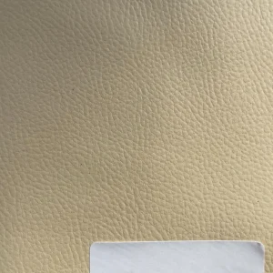 Cream Plain Faux Leatherette Fabric