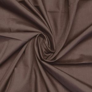 Dark Brown Plain Polycotton Fabric